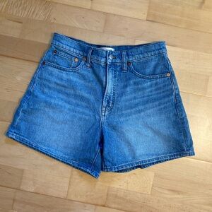 Madewell perfect mid length denim shorts